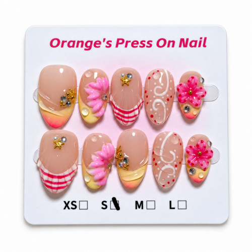 Pink Blossom Garden (Short Almond)